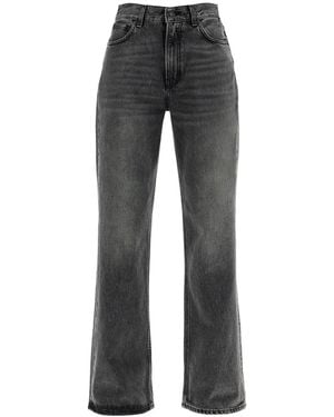 Haikure "Korean Straight-Cut Jeans - Grey