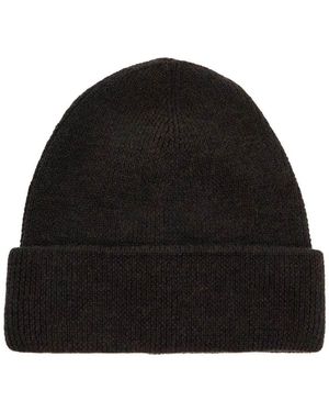 Our Legacy Merino Wool Beanie Hat For - Black