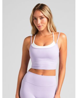 Comfrt Core Double Layer Crop Tank - Purple