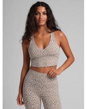 Comfrt Core V-Neck Crop Tank - Gray