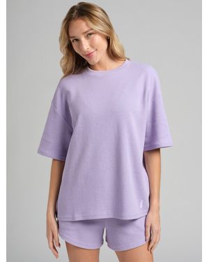 Comfrt Waffle Lounge Tee Shirt - Purple