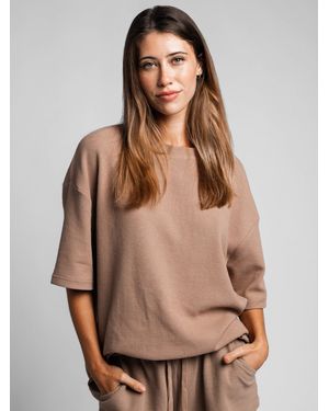 Comfrt Waffle Lounge Tee Shirt - Natural