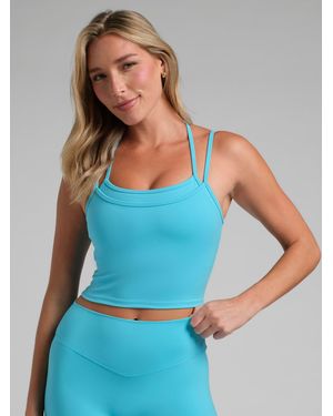 Comfrt Core 2.0 Double Layer Crop Tank - Blue