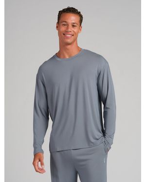 Comfrt Cloud Lounge Long Sleeve Tee Shirt - Gray
