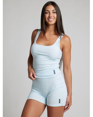 Comfrt Rib Contour Waist Length Tank - White