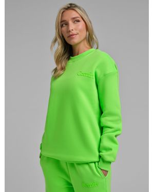 Comfrt Neon Minimalist Crew Sweatshirt - Green