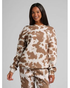 Comfrt Minimalist Crew Sweatshirt - Brown