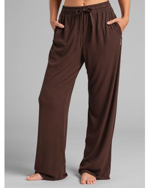 Comfrt Rib Contour Pants - Brown