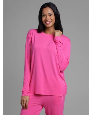 Comfrt Cloud Lounge Long Sleeve Tee Shirt - Pink