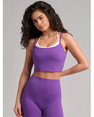Comfrt Core Double Layer Crop Tank - Purple