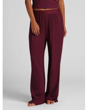 Comfrt Slinky Rib Lounge Pant - Red