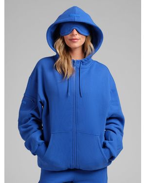 Comfrt Airplane Mode Travel Zip Hoodie – Mega - Blue