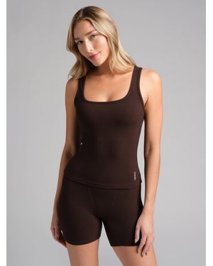Comfrt Rib Contour Waist Length Tank - Black