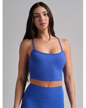 Comfrt Core Strappy Crop Tank - Blue