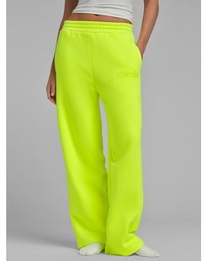 Comfrt Neon Minimalist Straight Leg Sweatpants - Green