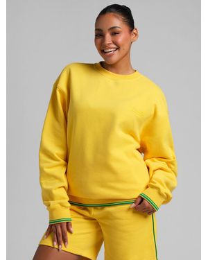 Comfrt Laid Back Halo Lightweight Crew Sweatshirt - Yellow