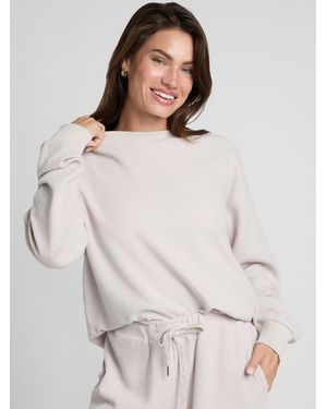 Comfrt Waffle Lounge Long Sleeve - White
