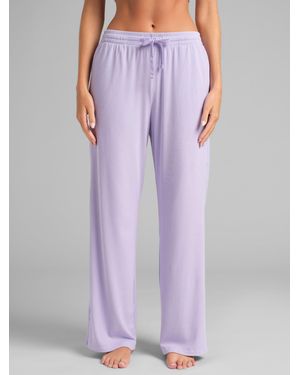 Comfrt Rib Contour Pants - Purple