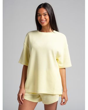 Comfrt Waffle Lounge Tee Shirt - Natural
