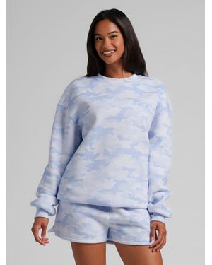 Comfrt Pastel Crew Sweatshirt - White