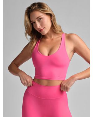 Comfrt Core V-Neck Crop Tank - Pink