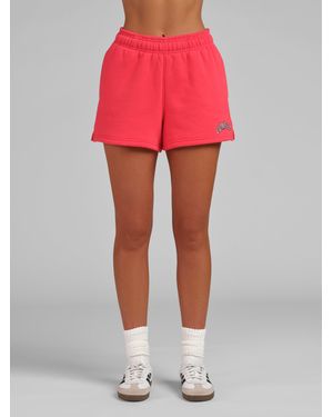 Comfrt Varsity Logo Shorts - Red
