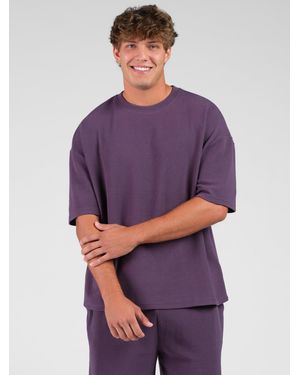 Comfrt Waffle Lounge Tee Shirt - Purple