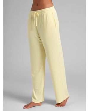 Comfrt Rib Contour Pants - Yellow