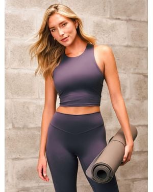 Comfrt Core 2.0 High Neck Crop Tank - Purple