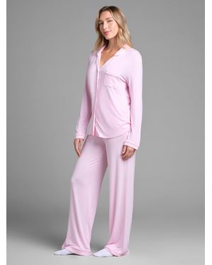 Comfrt Luna Lounge Long Sleeve Pant Pj Set - Multicolor