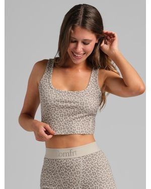 Comfrt Rib Contour Crop Tank - Gray