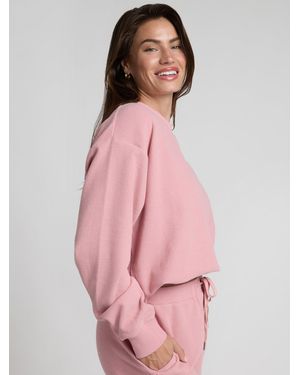 Comfrt Waffle Lounge Long Sleeve - Pink