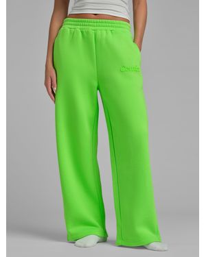 Comfrt Neon Minimalist Straight Leg Sweatpants - Green