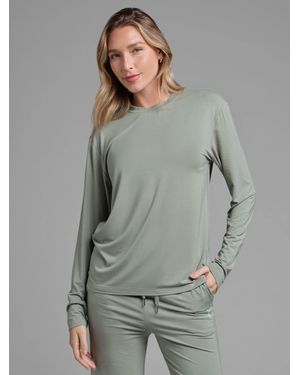 Comfrt Cloud Lounge Long Sleeve Tee Shirt - Gray