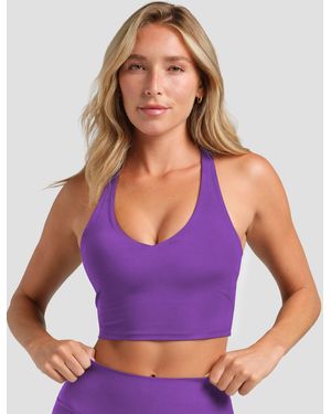 Comfrt Core V-Neck Crop Tank - Purple