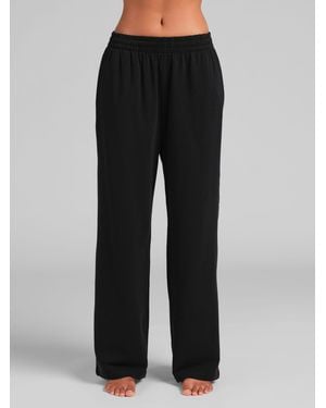 Comfrt Luxe Terry Lightweight Straight Leg Pants - Black