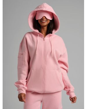 Comfrt Airplane Mode Travel Zip Hoodie – Mega - Pink
