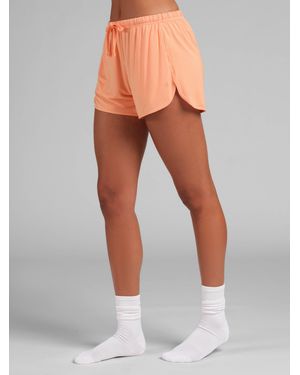 Comfrt Cloud Lounge Curved Hem Shorts - Orange