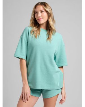 Comfrt Waffle Lounge Tee Shirt - Green