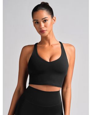 Comfrt Core V-Neck Crop Tank - Black