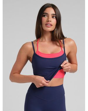 Comfrt Core Double Layer Crop Tank - Blue
