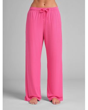 Comfrt Rib Contour Pants - Pink