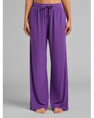 Comfrt Rib Contour Pants - Purple