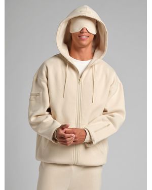 Comfrt Airplane Mode Travel Zip Hoodie – Mega - Natural