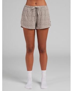 Comfrt Cloud Lounge Curved Hem Shorts - Gray