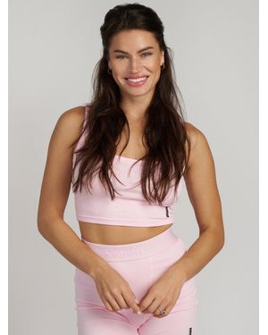 Comfrt Rib Contour Crop Tank - Pink