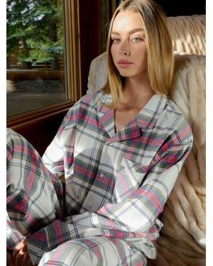 Comfrt Flannel Pajama Shirt - Metallic
