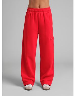 Comfrt Airplane Mode Straight Leg Sweatpants - Red