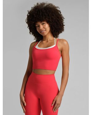 Comfrt Core Double Layer Crop Tank - Red
