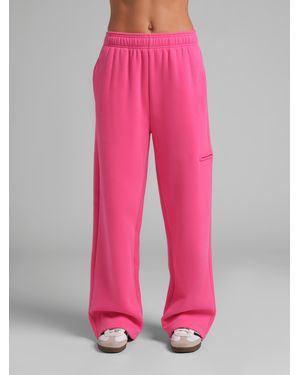 Comfrt Airplane Mode Straight Leg Sweatpants - Pink